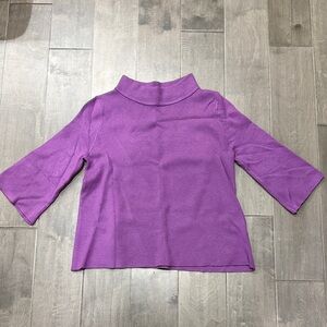 Purple Mock Neck Sweater
